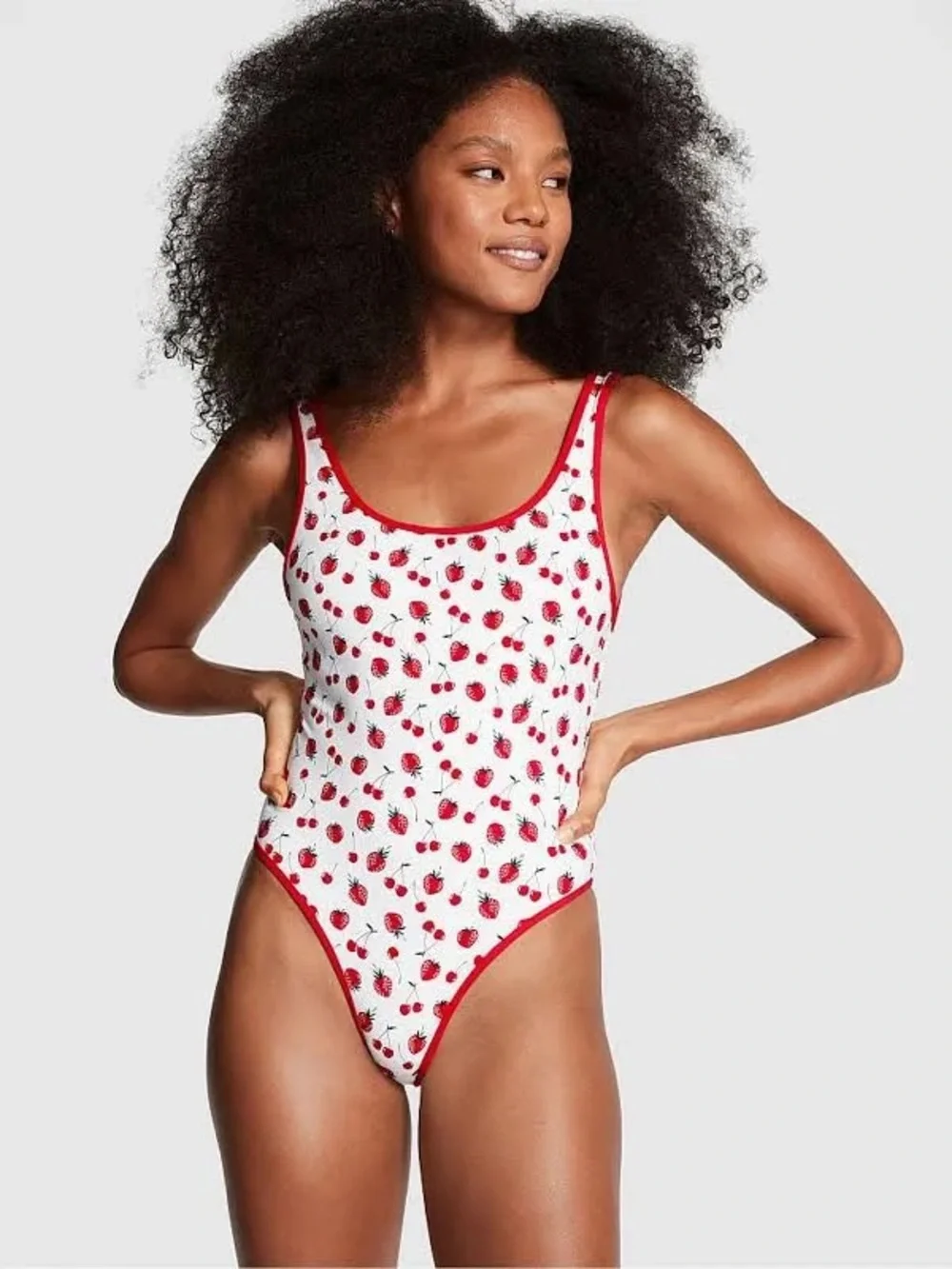 Frankie's Bikinis Marlow One-Piece Swimsuit with Strawberries and Cherries!